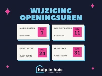 Wijziging Openingsuren 2024